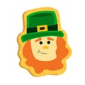 St Patrick\'s Day cookie. Ginger cookie leprechaun. Shamrock St. Patricks Day Sugar Cookie.