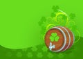 St. Patrick's Day design with beer keg Royalty Free Stock Photo