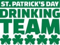 St. Patrick`s Day drinking team typographic design Royalty Free Stock Photo