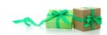 St.Patrick`s Day gift boxes isolated on white background Royalty Free Stock Photo