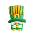 St. Patrick\'s Day Gnome Royalty Free Stock Photo