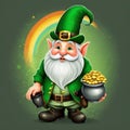 St. Patrick\'s Day Gnome: Festive Isolated Illustration, Transparent Background