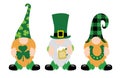 St. Patrick`s Day Gnomes with shamrock & horseshoe