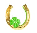 St. Patrick's day gold horseshoe