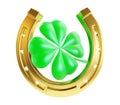 St. Patrick's day gold horseshoe