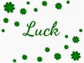 St. Patrick\'s Day. Good luck background leaf clover. Vector illustration Royalty Free Stock Photo