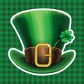 St. Patrick's Day green leprechaun hat with clover