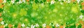 St.Patrick`s Day green vector banner template