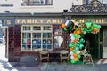 St Patricks Day Decorations, Kings Head, Rochester, Kent, England, UK