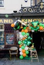 St Patricks Day Decorations, Kings Head, Rochester, Kent, England, UK