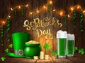 St. Patrick`s Day. Greeting card with a St. Patrick`s Day