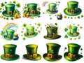St.Patrick\'s Day Hat Clipart Collection Royalty Free Stock Photo