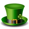 St Patricks day hat with clover Royalty Free Stock Photo