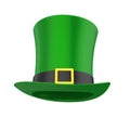 St. Patrick`s Day Hat with Clover Isolated