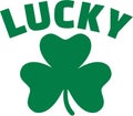 St. Patrick`s Day icon with lucky shamrock