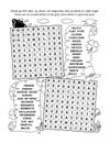 St Patrick`s Day illustrated zigzag word search puzzle