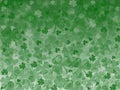 Frame leaves clover trefoil shamrock pattern St. Patrick green background, Irish Royalty Free Stock Photo