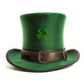 St. Patrick's day Leprechaun dwarf green hat isolated on transparent background Royalty Free Stock Photo