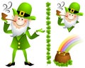 St. Patrick's Day Leprechaun Pot of Gold 2 Royalty Free Stock Photo