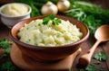 national Irish cuisine, traditional Irish dish, Colcannon, mashed potatoes with cabbage Royalty Free Stock Photo