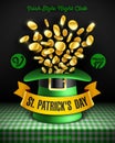 St Patrick`s Day party poster design Royalty Free Stock Photo