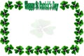 St. Patrick`s Day postcard / congratulation card with shamrock f