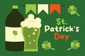 St. Patrick s Day poster. Irish holiday. vector illustration.