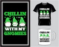 Chillin with my gnomies, St. Patrick\'s Day quote typography t shirt and mug design vector illustration