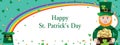 St. Patrick's Day rainbow curl banner