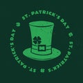 St. Patrick`s Day. Retro Style Emblems hat Leprechaun. Typography.