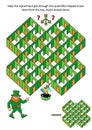 St. Patrick`s Day rooms and doors maze game - leprechaun and pot of gold