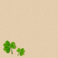 St. Patrick's day sacking background with shamrock leaves. Vector eps-10.