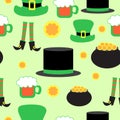 Seamless pattern with irish symbols Royalty Free Stock Photo