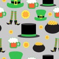 Seamless pattern with irish symbols