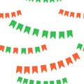 Seamless pattern with irish flags Royalty Free Stock Photo