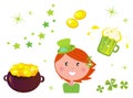 St. Patrick's Day Set & icons Royalty Free Stock Photo