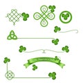 St. Patrick`s Day, a set of vector elements using holiday symbols