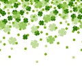 St. Patrick`s Day Shamrocks 4 Leaf Clover Background Royalty Free Stock Photo