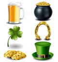 St Patricks day symbol set