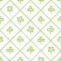 St.Patrick`s day trefoil, quatrefoil seamless repeat vector pattern Royalty Free Stock Photo