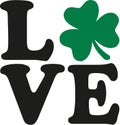 St. Patrick`s Day typographic LOVE