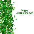 St Patrick`s Day Vector background with shamrock. Lucky spring s Royalty Free Stock Photo