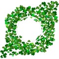 St Patrick`s Day Vector background with shamrock. Lucky spring Royalty Free Stock Photo