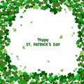 St Patrick`s Day Vector background with shamrock. Lucky spring Royalty Free Stock Photo