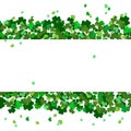 St Patrick`s Day Vector background with shamrock. Lucky spring Royalty Free Stock Photo