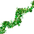 St Patrick`s Day Vector background with shamrock. Lucky spring Royalty Free Stock Photo