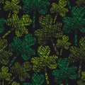 St. Patrick's Day vintage seamless clover pattern