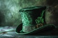 st patrick's daygreen hat with clovers