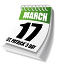 St. Patrick's Days calendar Royalty Free Stock Photo