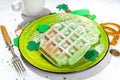 St Patrick`s Holiday Waffle Breakfast